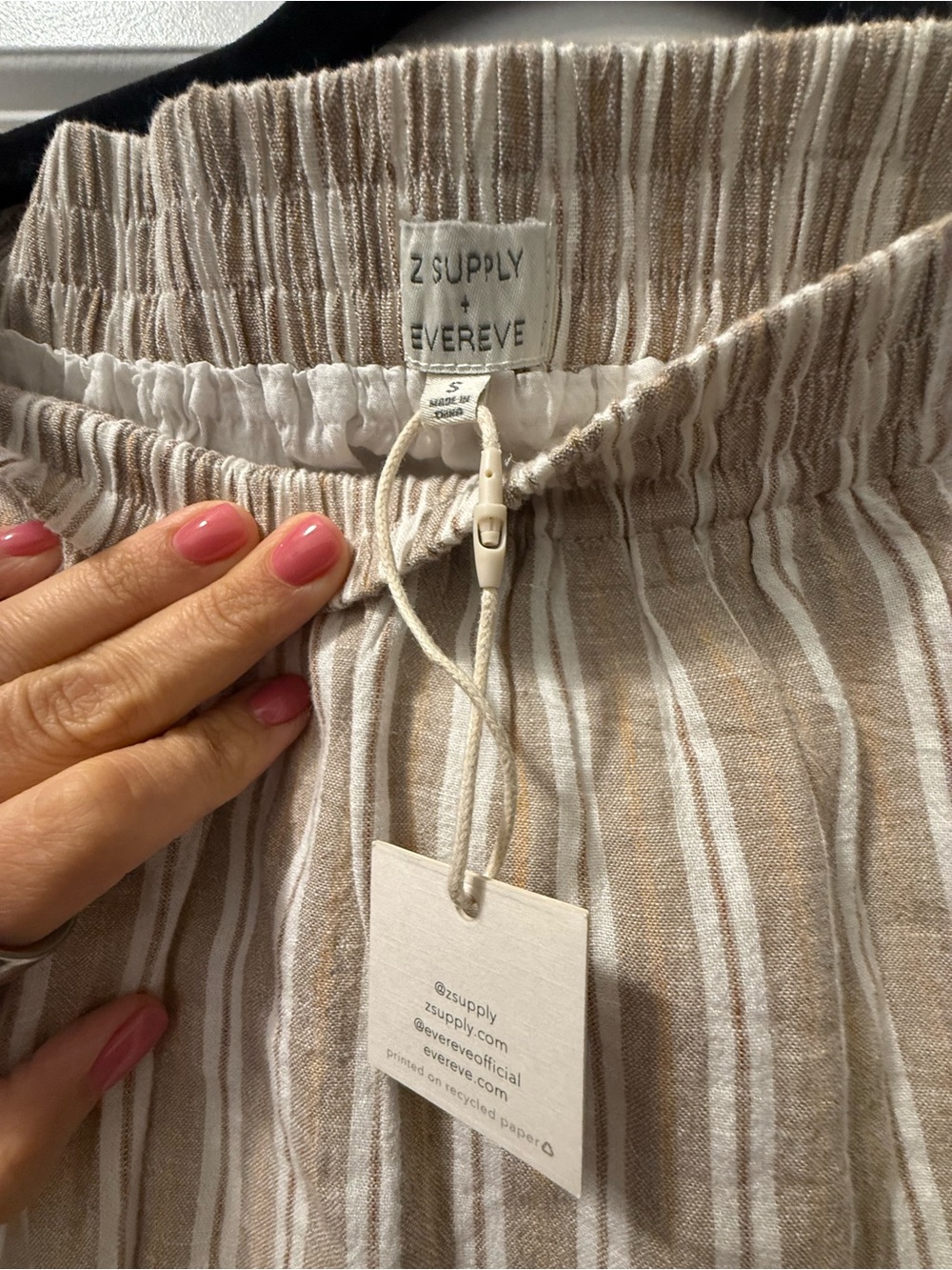 Z Supply for Evereve Beige and White Striped Maxi Skirt - Picture 2 of 4